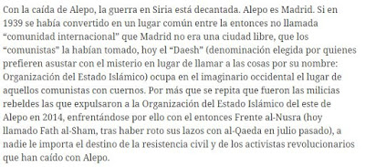 Próxima resolución "Ni-Ni" y anti-Siria de Izquierda Unida - artículo de Marat publicado el 13/01/2017 en diario Octubre Madrid.%2BAlepo